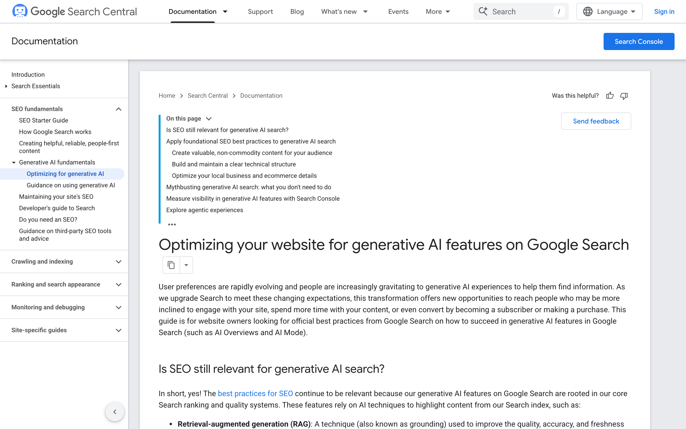 Google's AI optimization guide stating there is no requirement to break content into tiny pieces for AI